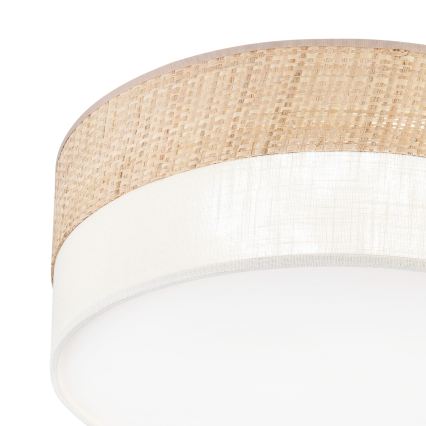 LED-taklampa SIRJA BOHO LED/20W/230V 4000K Ø 35 cm beige/krämvit