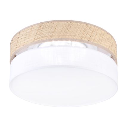 LED Taklampa SIRJA BOHO LED/20W/230V 4000K Ø 35 cm beige/vit