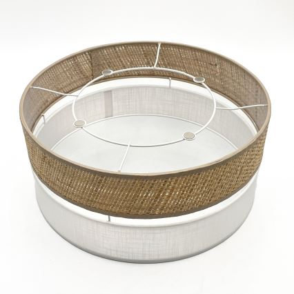 LED Taklampa SIRJA BOHO LED/20W/230V 4000K Ø 35 cm beige/vit