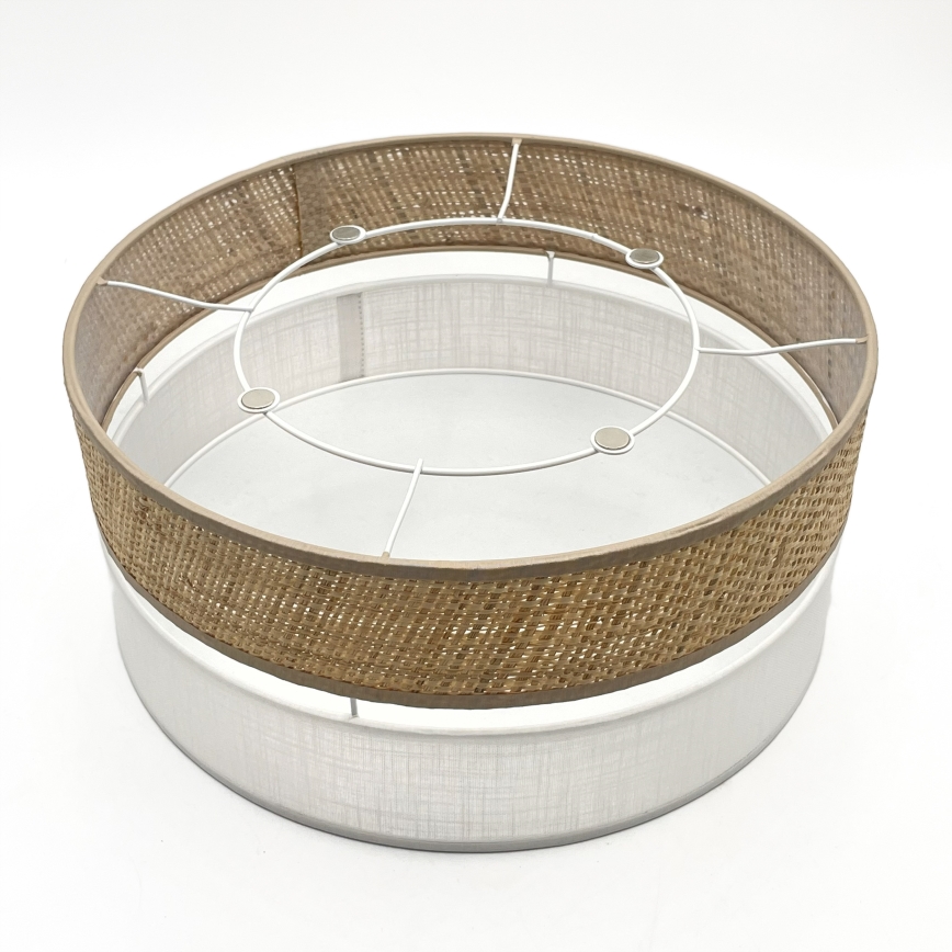 LED Taklampa SIRJA BOHO LED/20W/230V 4000K Ø 35 cm beige/vit