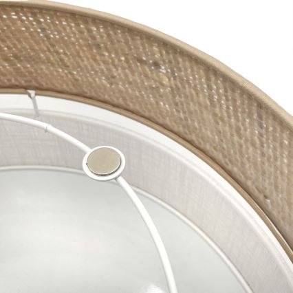 LED Taklampa SIRJA BOHO LED/20W/230V 4000K Ø 35 cm beige/vit