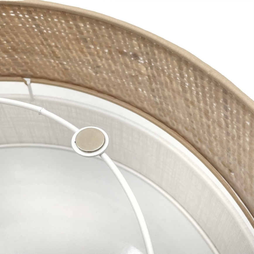 LED Taklampa SIRJA BOHO LED/20W/230V 4000K Ø 35 cm beige/vit