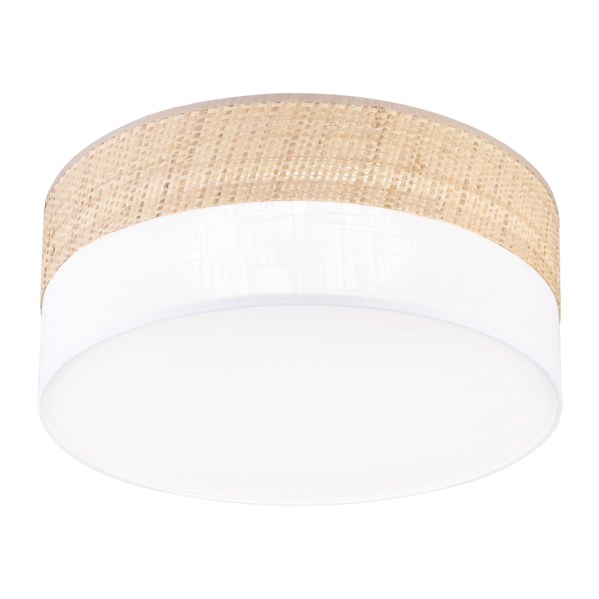 LED-taklampa SIRJA BOHO LED/20W/230V 4000K Ø 35 cm beige/vit