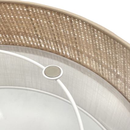LED-taklampa SIRJA BOHO LED/20W/230V 4000K Ø 35 cm beige/vit