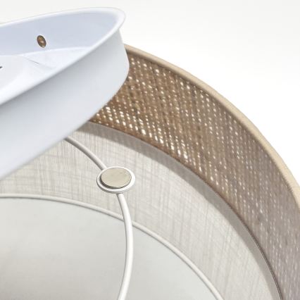 LED-taklampa SIRJA BOHO LED/20W/230V 4000K Ø 35 cm beige/vit