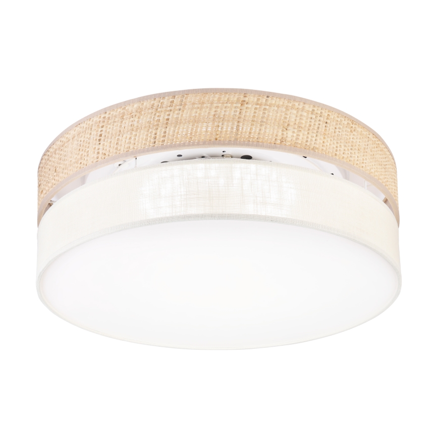 LED taklampa SIRJA BOHO LED/36W/230V 4000K Ø 45 cm beige/krämvit