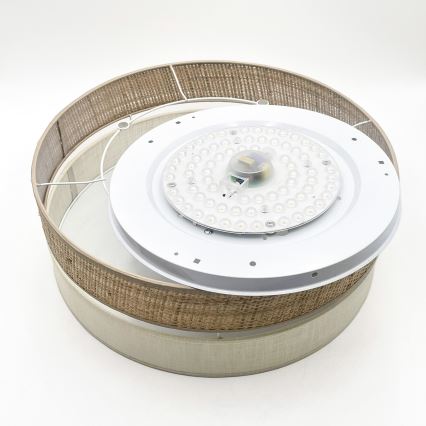 LED taklampa SIRJA BOHO LED/36W/230V 4000K Ø 45 cm beige/krämvit