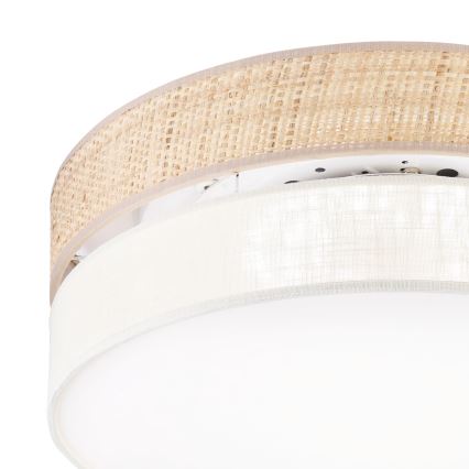 LED taklampa SIRJA BOHO LED/36W/230V 4000K Ø 45 cm beige/krämvit