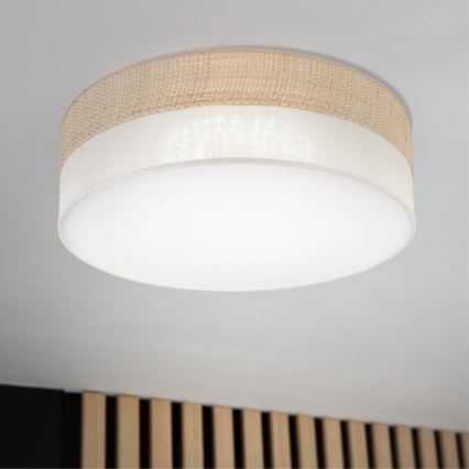 LED-taklampa SIRJA BOHO LED/36W/230V 4000K Ø 45 cm beige/krämfärgad