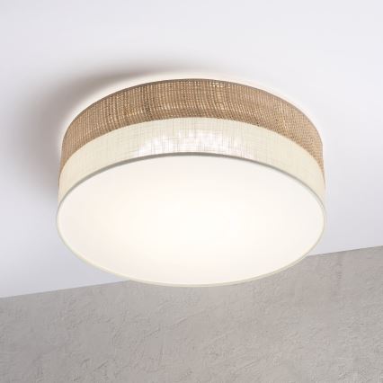LED-taklampa SIRJA BOHO LED/36W/230V 4000K Ø 45 cm beige/krämfärgad