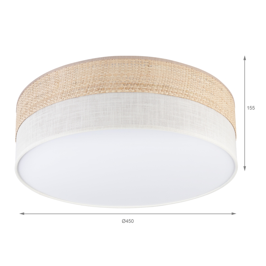 LED-taklampa SIRJA BOHO LED/36W/230V 4000K Ø 45 cm beige/krämfärgad