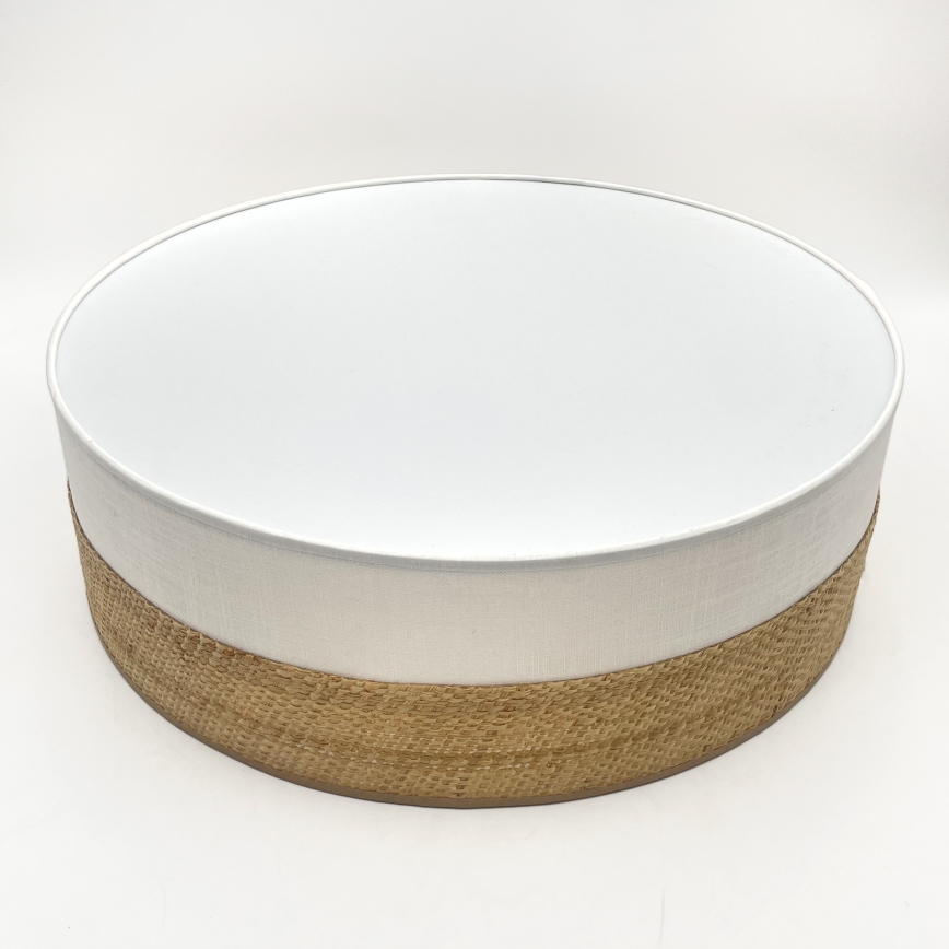 LED taklampa SIRJA BOHO LED/36W/230V 4000K diam. 45 cm beige/vit