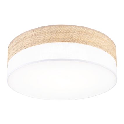 LED taklampa SIRJA BOHO LED/36W/230V 4000K diam. 45 cm beige/vit