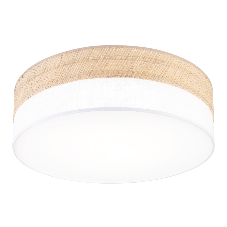 LED taklampa SIRJA BOHO LED/36W/230V 4000K diam. 45 cm beige/vit