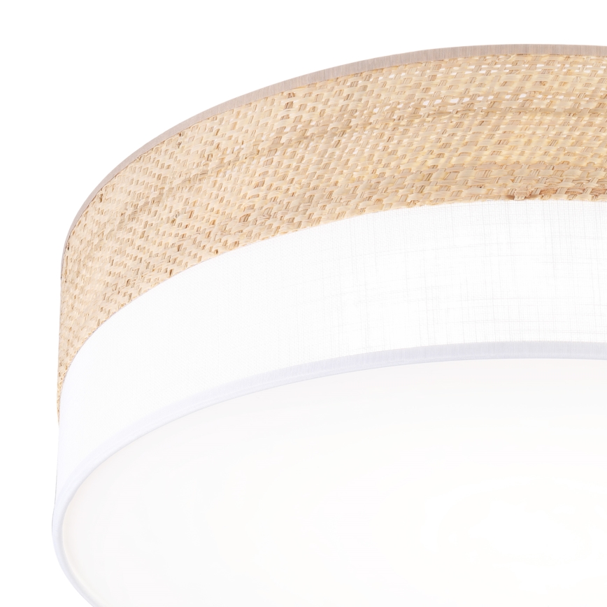 LED taklampa SIRJA BOHO LED/36W/230V 4000K diam. 45 cm beige/vit