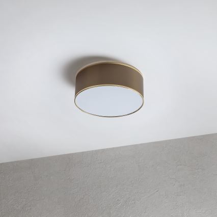 LED-taklampa SIRJA LED/20W/230V 4000K Ø 35 cm brun/guld