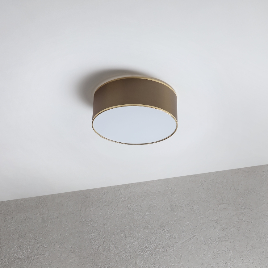LED-taklampa SIRJA LED/20W/230V 4000K Ø 35 cm brun/guld
