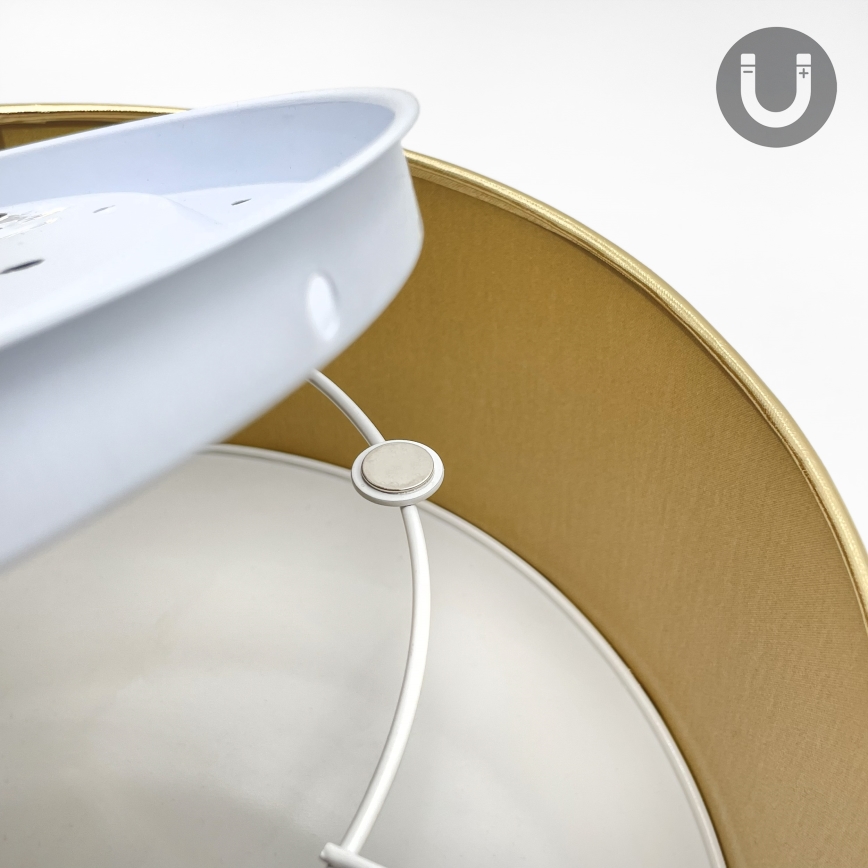 LED-taklampa SIRJA LED/20W/230V 4000K Ø 35 cm brun/guld