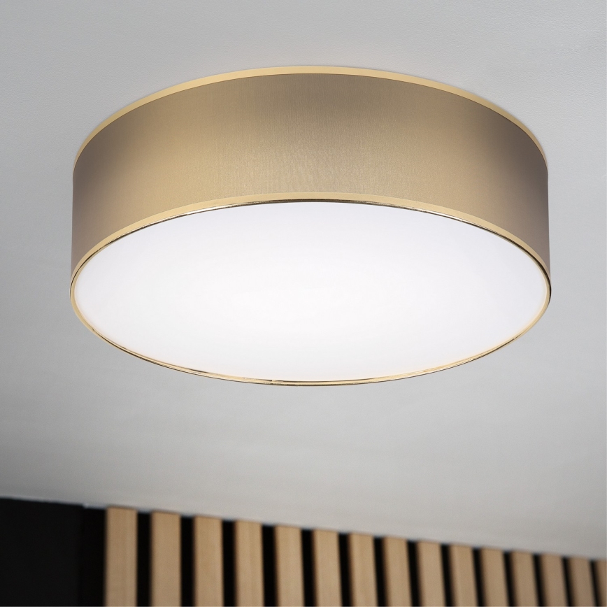 LED taklampa SIRJA LED/36W/230V 4000K Ø 45 cm brun/guldfärgad