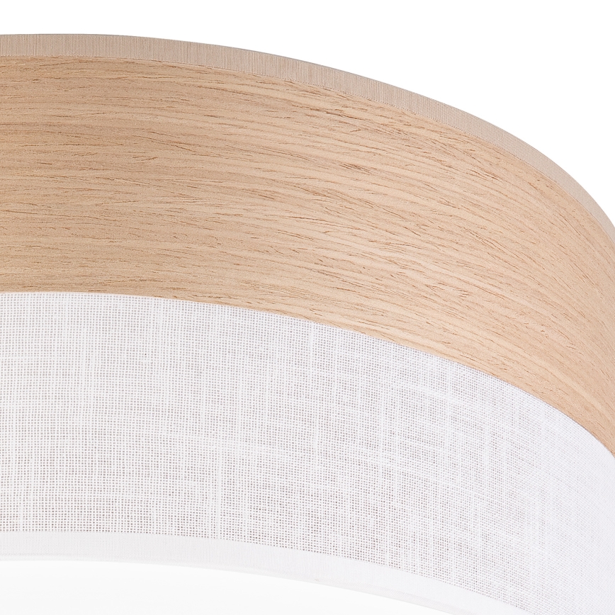 LED taklampa SIRJA WOOD LED/20W/230V diameter 35 cm vit/ek