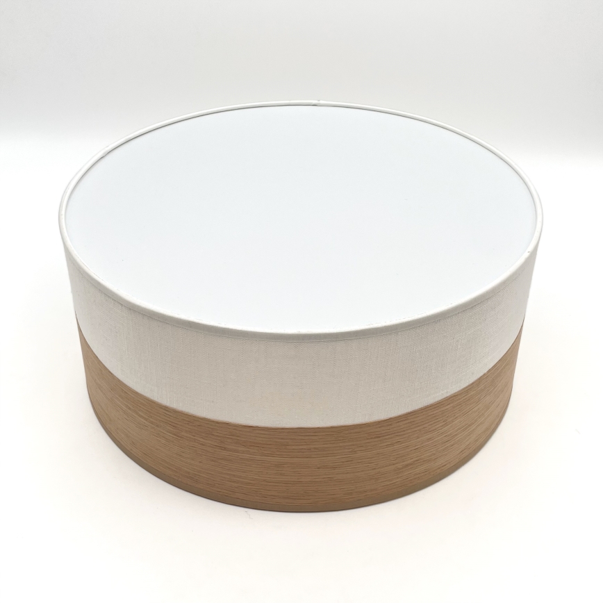 LED taklampa SIRJA WOOD LED/20W/230V diameter 35 cm vit/ek