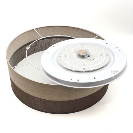 LED taklampa SIRJA WOOD LED/36W/230V diameter 45 cm brun/ek