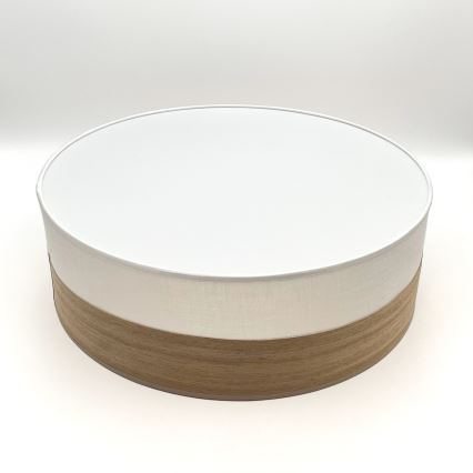 LED taklampa SIRJA WOOD LED/36W/230V diameter 45 cm vit/ek