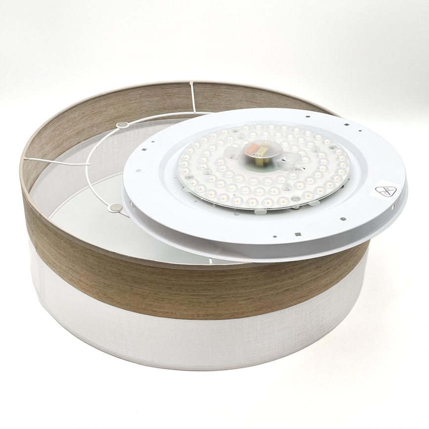 LED taklampa SIRJA WOOD LED/36W/230V diameter 45 cm vit/ek