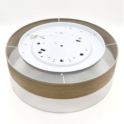 LED taklampa SIRJA WOOD LED/36W/230V diameter 45 cm vit/ek