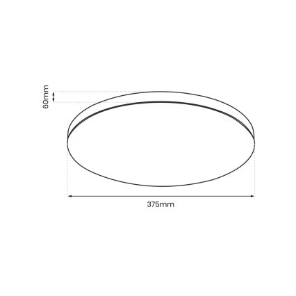 LED taklampa SLIMI LED/24W/230V IP40 svart