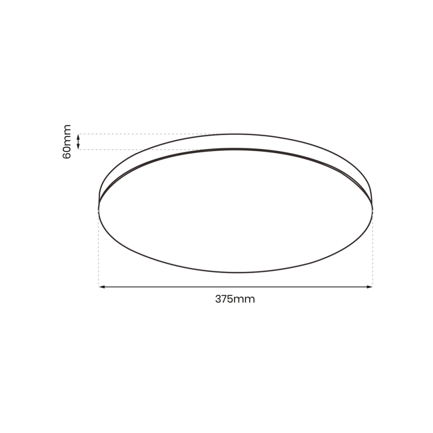 LED taklampa SLIMI LED/24W/230V IP40 svart