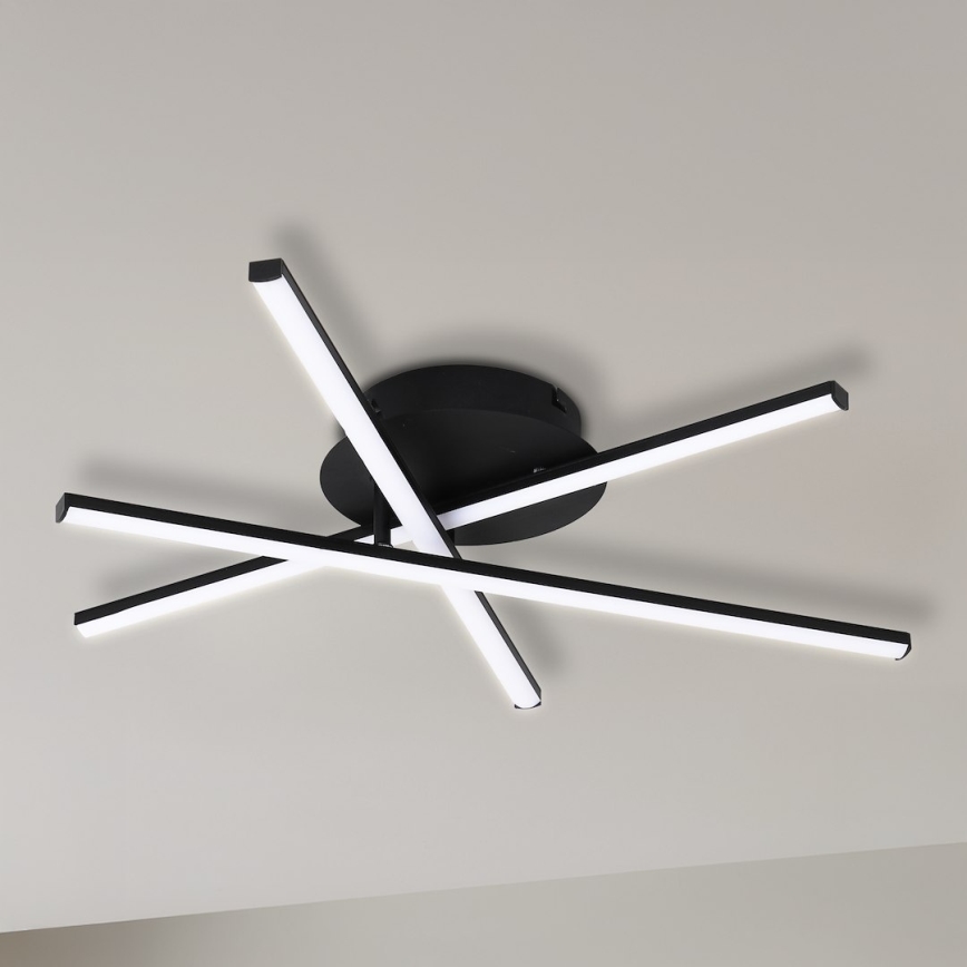 LED taklampa STICK LED/12W/230V svart