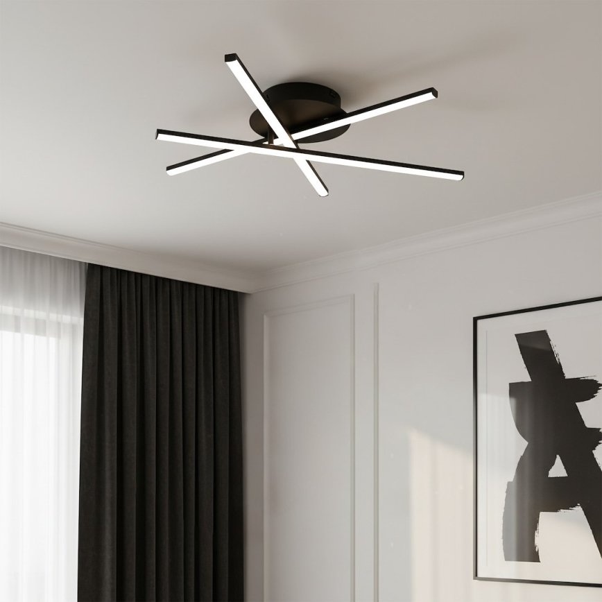 LED taklampa STICK LED/12W/230V svart