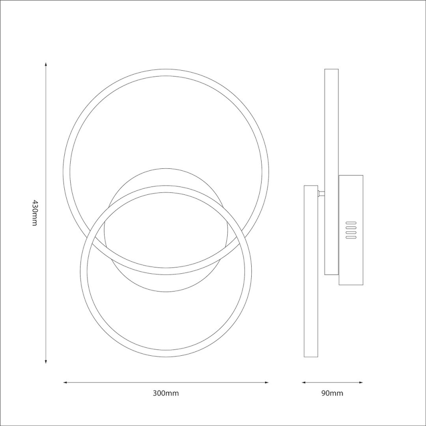 LED taklampa TITANO LED/12W/230V svart