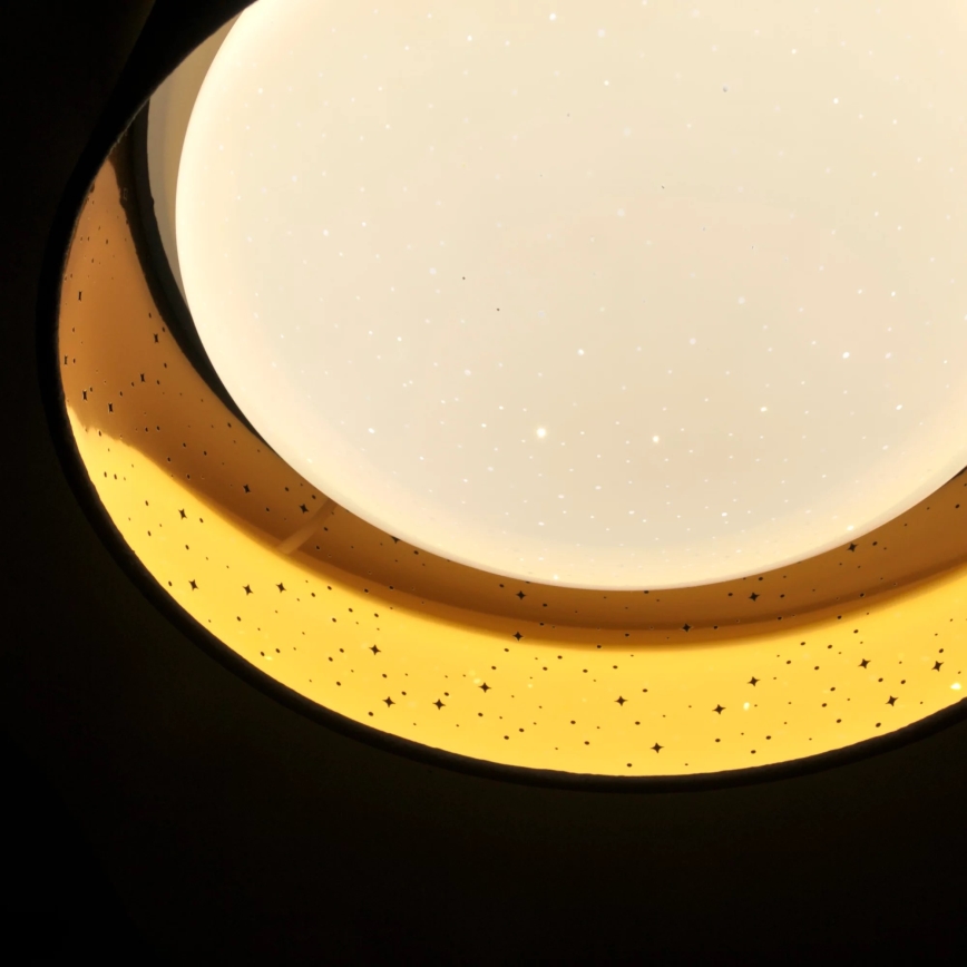 LED taklampa TULUZA LED/18W/230V diameter 32 cm brun