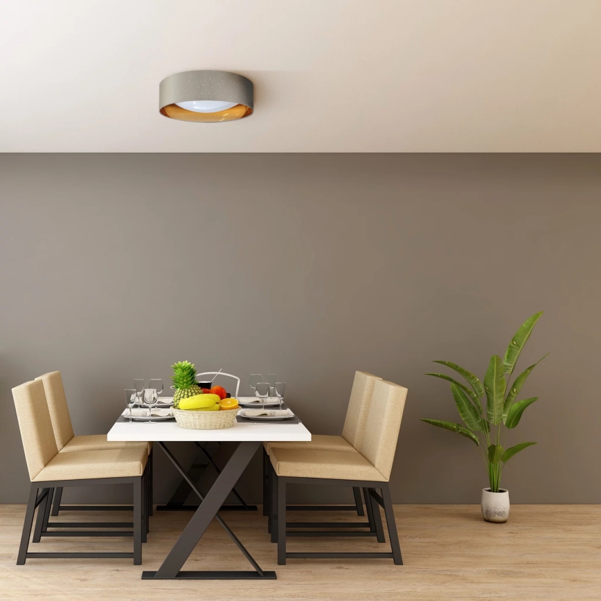 LED taklampa TULUZA LED/18W/230V diameter 32 cm brun