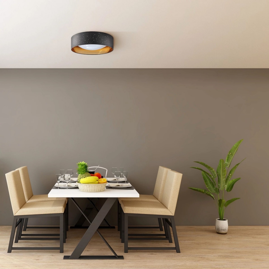 LED taklampa TULUZA LED/18W/230V diameter 32 cm svart