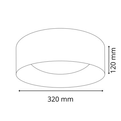 LED taklampa TULUZA LED/18W/230V diameter 32 cm svart