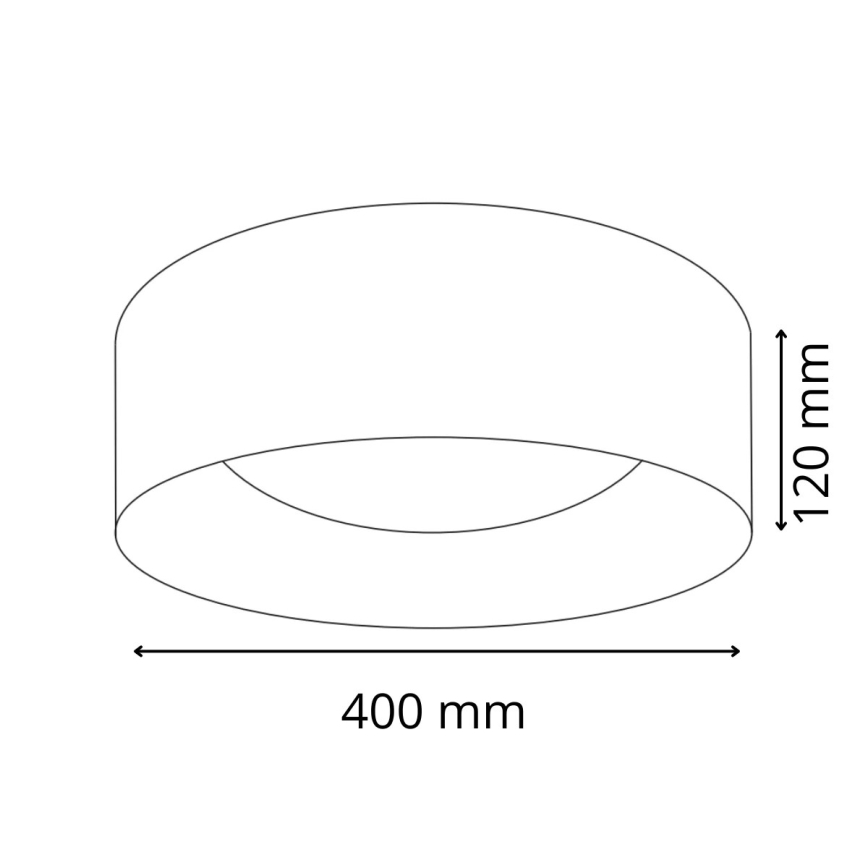 LED taklampa TULUZA LED/24W/230V diameter 40 cm svart