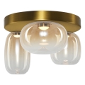 LED taklampa VASO LED/12W/230V diameter 42 cm guld/rökig