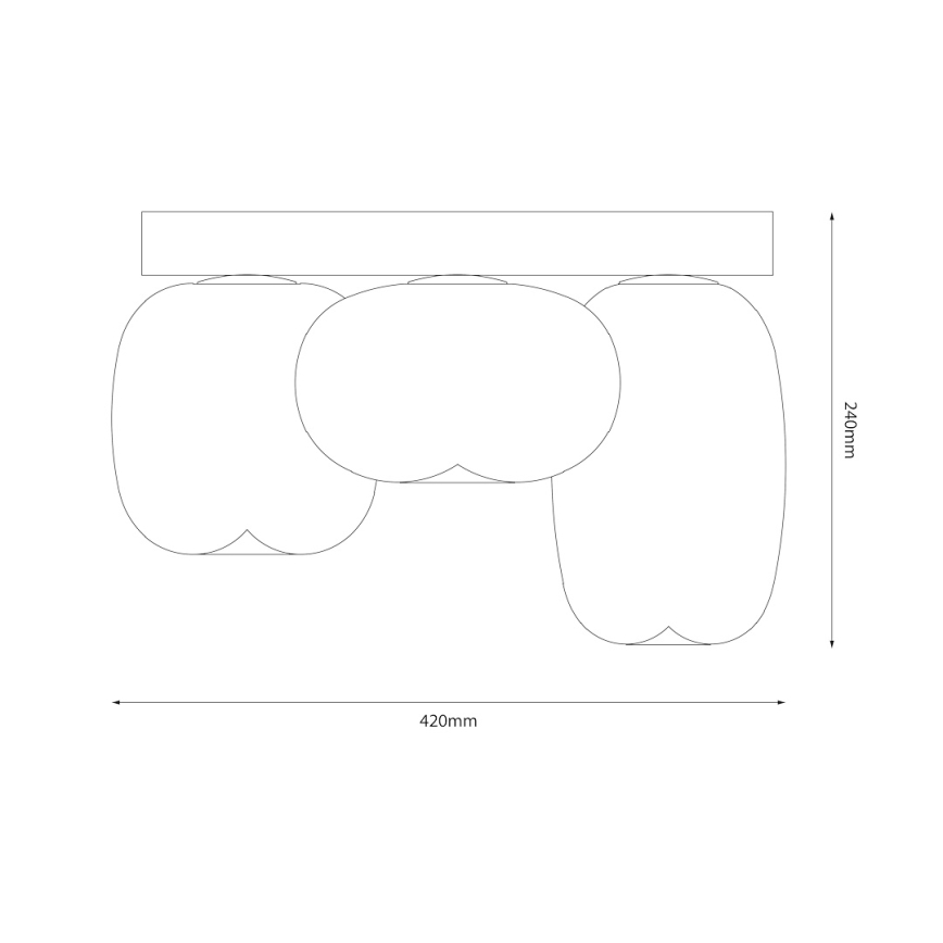 LED taklampa VASO LED/12W/230V diameter 42 cm svart/rökig