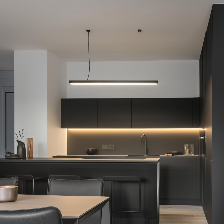 LED taklampa ytmonterad/pendel CYNIDECO LED/12W/230V 4000K svart