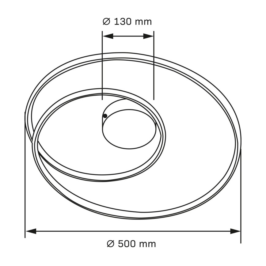 LED taklampa ZEFIRA LED/40W/230V 4000K diameter 50 cm antracit