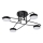 LED Takmonterad taklampa 4xLED/7W/230V 3000-6000K Ø 60 cm svart