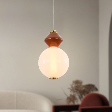 LED takpendel FLORES LED/7W/230V guld/brun