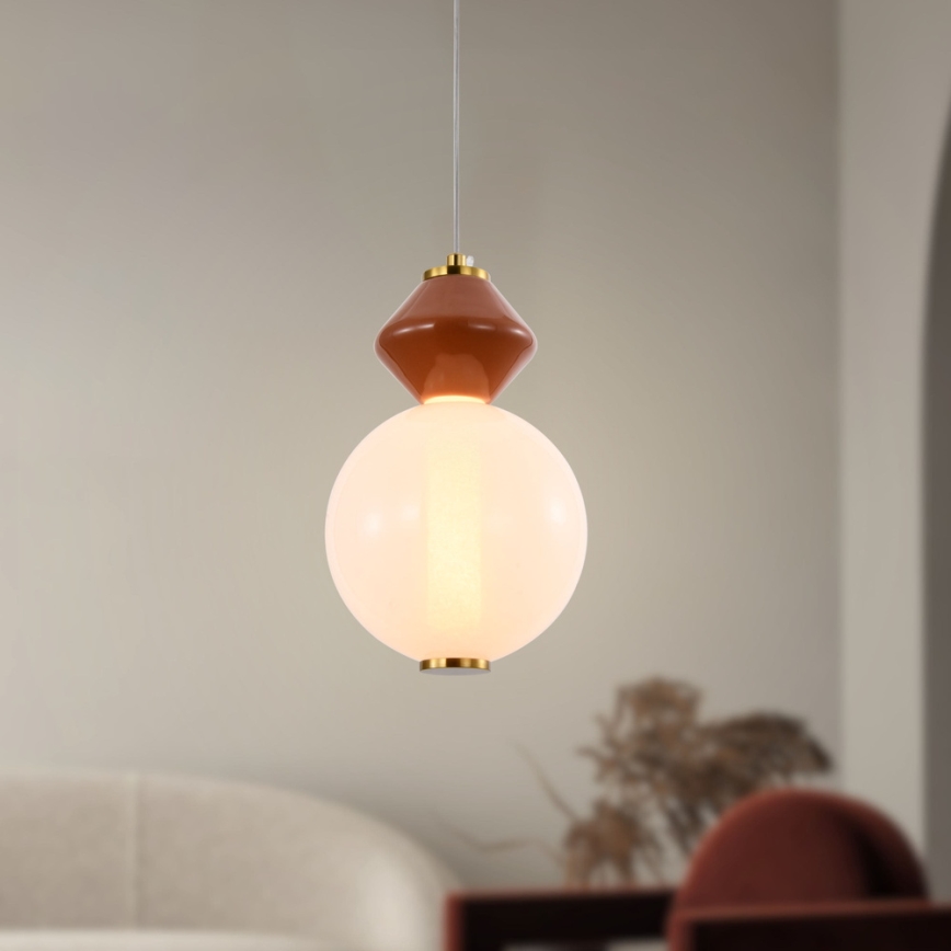 LED takpendel FLORES LED/7W/230V guld/brun
