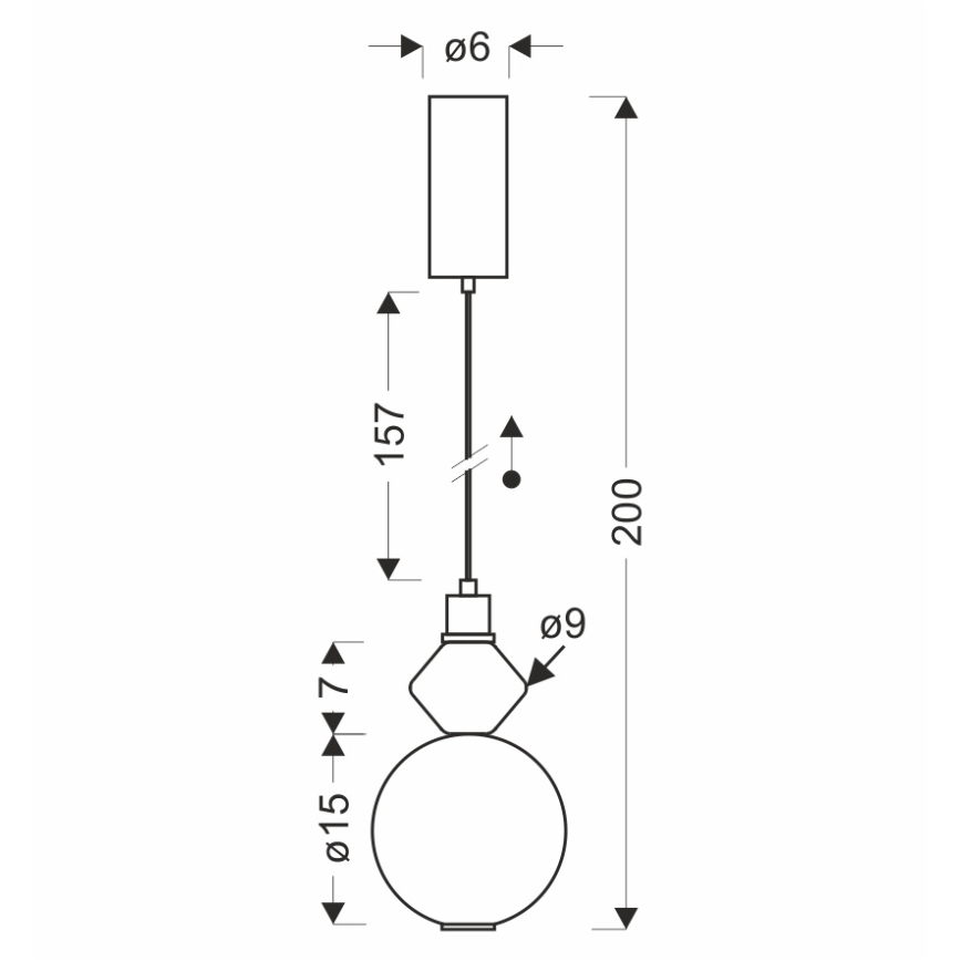 LED takpendel FLORES LED/7W/230V guld/brun