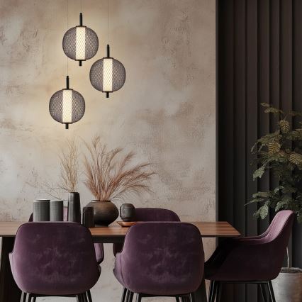 LED-takpendel på sladd PUMA LED/10W/230V Ø 20 cm svart