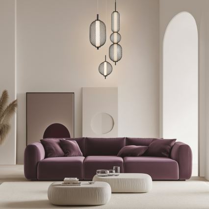 LED-takpendel på sladd PUMA LED/10W/230V Ø 20 cm svart