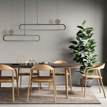 LED-takpendel på vajer FLORENTYNA LED/48W/230V 4000K svart/beige